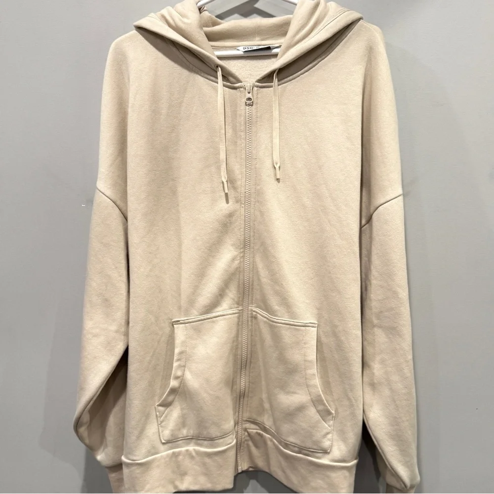 DSG Women's Classic Cream Fleece Full Zip-Up Hood Sweatshirt Size XL NWOT - Picture 4 of 11